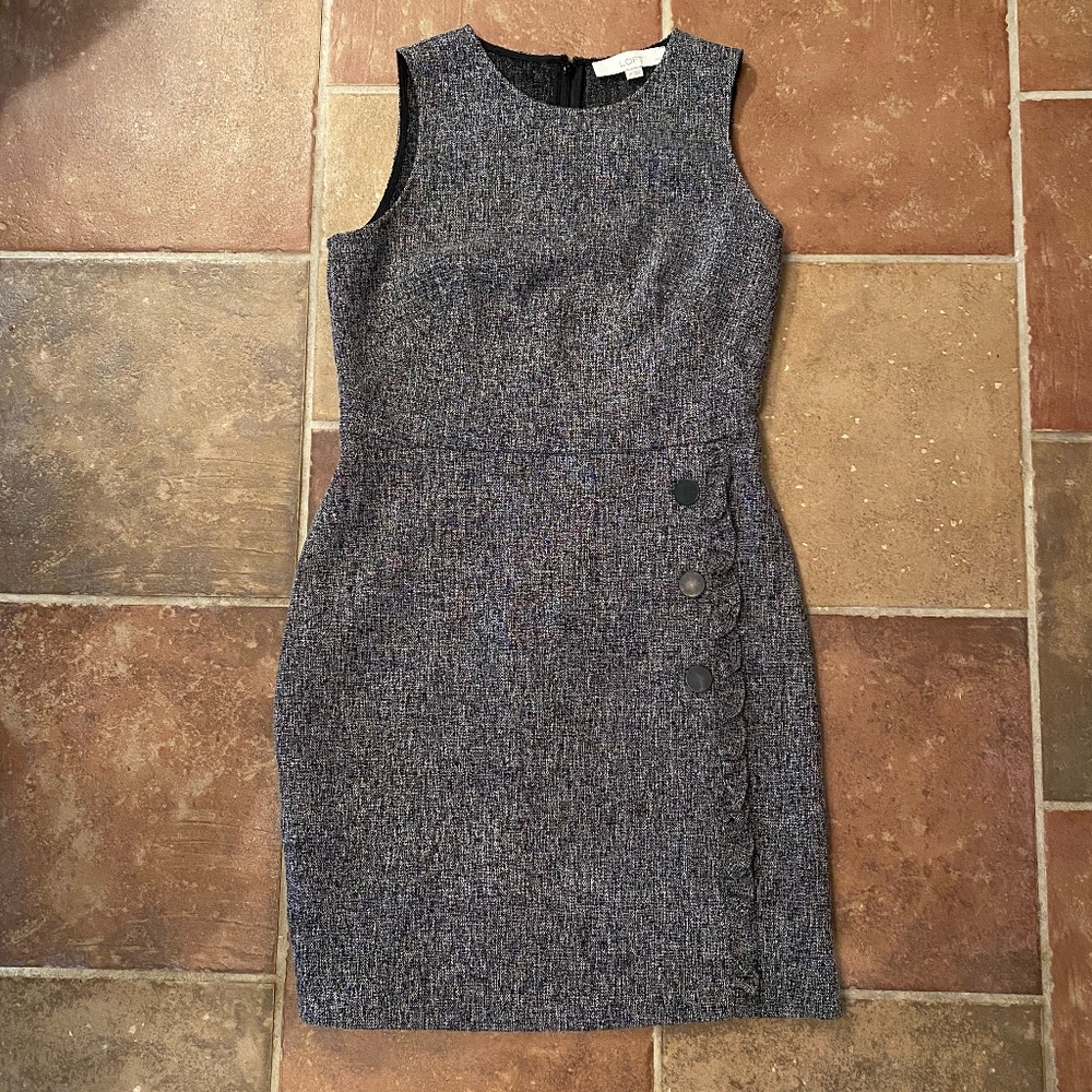 Ann Taylor Loft tweed sleeveless dress